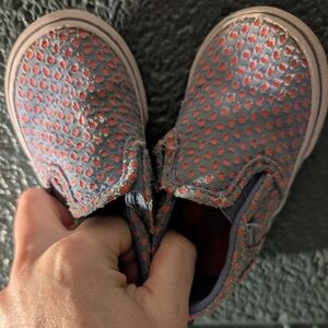 Gray and Pink Toddler Vans